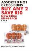 Assorted Hot Cross Buns-For Any 2 x 6 Pack