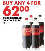 Coke Regular Or Coke Zero-For 4 x 1.5L