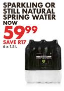 Sparkling Or Still Natural Spring Water-6 x 1.5Ltr