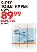 2-Ply Toilet Paper-18Pack