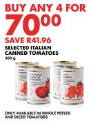 Selected Italian Canned Tomatoes-For 4 x 400g