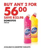 Domestos-For 2 x 750ml
