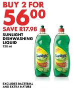 Sunlight Dishwashing Liquid-For 2 x 750ml
