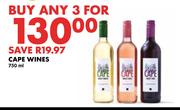Cape Wines-For 3 x 750ml