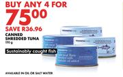 Canned Shredded Tuna-For 4 x 170g