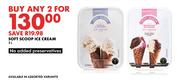 Soft Scoop Ice Cream-For 2 x 2L