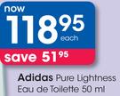 Adidas Pure Lightness Eau De Toilette-50ml