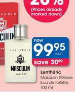 Lentheric Masculin Intense Eau De Toilette-100ml