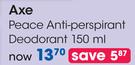 Axe Peace Anti-Perspirant Deodorant-150ml