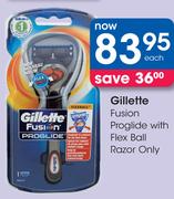 Gillette Fusion Proglide With Flex Ball Razor Only