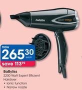 BaByliss 2200 Watt Expert Efficient Hairdryer