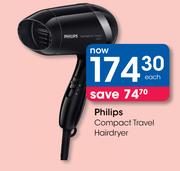 Philips Compact Travel Hairdryer