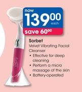 Sorbet Velvet Vibrating Facial Cleanser