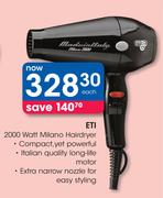 ETI 2000 Watt Milano Hairdryer