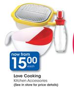 Love Cooking Kitchen Accessories-Each