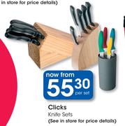 Clicks Knife Sets-Per Set