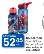 Spider Man Tritan Bottles Large Or Small-Each