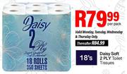 Daisy Soft 2 Ply Toilet Tissues-18's Per Pack