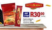 Fatti's & Moni's Macaroni Or Spaghetti-For 2 x 500g