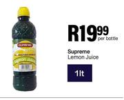 Supreme Lemon Juice-1L Per Bottle