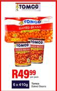 Tomco Baked Beans-6 x 410g Per Pack