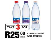 Aquelle Flavoured Water Assorted-For 3 x 500ml