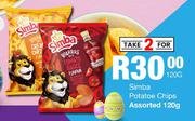 Simba Potato Chips Assorted-For 2 x 120g