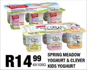 Spring Meadow Yoghurt & Cleaver Kids Yoghurt-6 x 100g