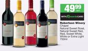 Robertson Winery Chapel Natural Sweet Rose,Sweet Red,Red,Sweet White,White Or Extra Light-750ml Each