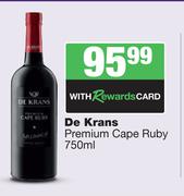 De Krans Premium Cape Ruby-750ml