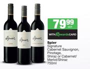 Spier Signature Cabernet Sauvignon,Pinotage,Shiraz Or Cabernet/Merlot/Shiraz-750ml Each