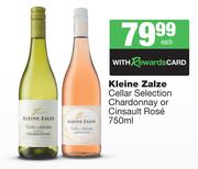 Kleine Zalze Cellar Selection Chardonnay Or Cinsault Rose-750ml Each