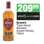 Grant's Triple Wood Blended Scotch Whisky-750ml