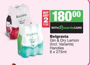 Belgravia Gin & Dry Lemon Handies-For 2 x 6 x 275ml
