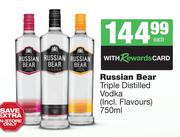 Russian Bear Triple Distilled Vodka-750ml Each