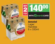 Amstel Lager Handies-For 2 x 6 x 330ml