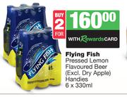 Flying Fish Pressed Lemon Flavoured Beer Handies-For 2 x 6 x 330ml
