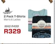 2 Pack T-Shirts Men's & Ladies
