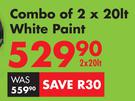 Tuff Combo Of 2 x 20Ltr White Paint