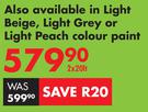 Tuff Combo Of 2 x 20Ltr Light Beige, Light Grey Or Light Peach Paint