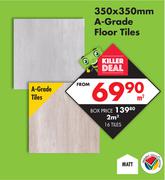 350 x 350mm A-Grade Floor Tiles-Per sqm