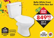 Bella White Front Flush Toilet Box Seat