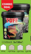 Tuff Combo Of 2 x 20Ltr Light Beige, Light Grey Or Light Peach Paint