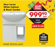 New Lorna White Cabinet & Basin Combo