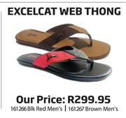 Puma Excelcat Web Thong Mens Blk Red 161266/Men Brown 161267