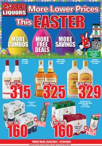 Boxer Liquor Free State & North West : More Lower Prices This Easter (25 March - 7 April 2024)