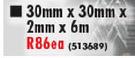 Angle Iron 30mmx30mmx2mmx6m