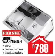 Franke Single Washtrough ET101