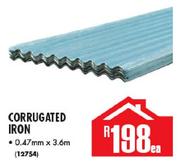 Corrugated Iron 0.47mmx3.6m-Each