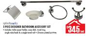 Splash Works 5 Piece Designer Bathroom Accessory Set-Per Set